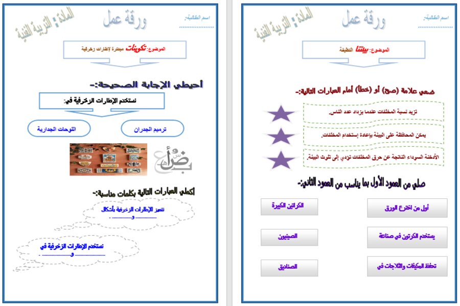 بوربوينت التربية الفنية الصف الثاني الابتدائي الفصل الثالث
