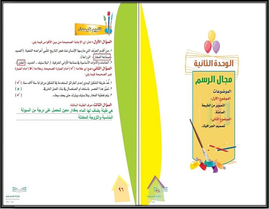 بوربوينت التربية الفنية الصف الرابع الابتدائي الفصل الثاني