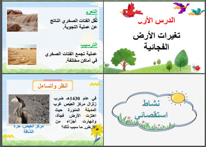 بوربوينت مادة العلوم الصف الثالث الابتدائي الفصل الدراسي الثاني
