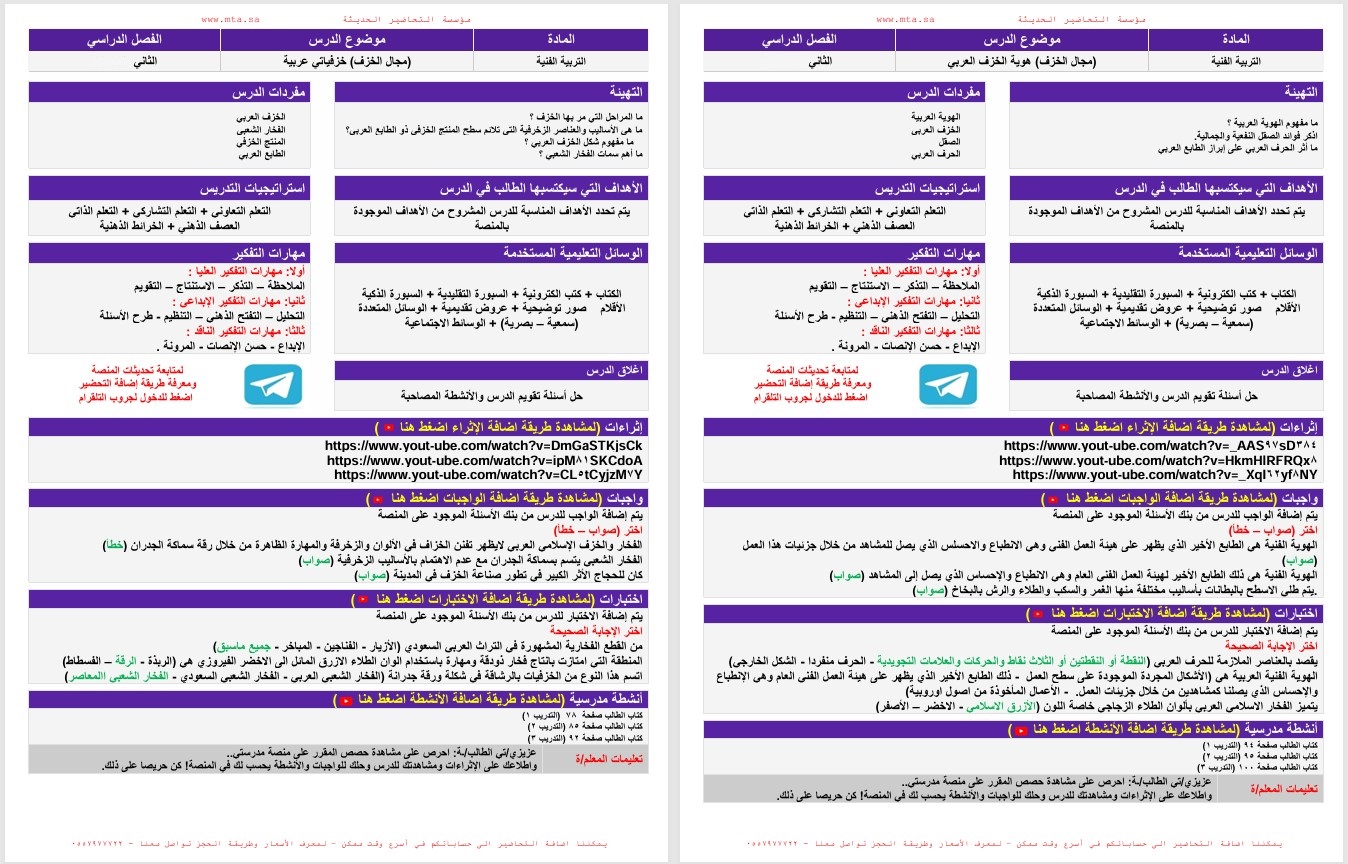 ملخص مادة التربية الفنية الصف الثالث المتوسط الفصل الثاني