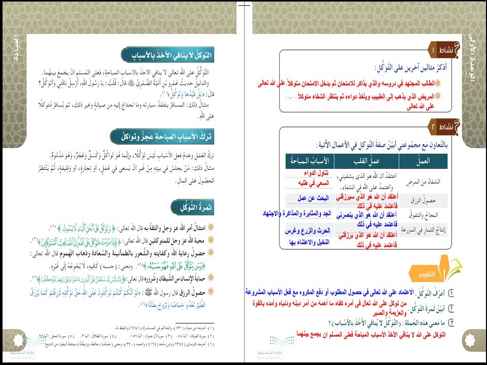 حل اسئلة الدراسات الاسلامية الصف الخامس الابتدائي الفصل الدراسي الثاني