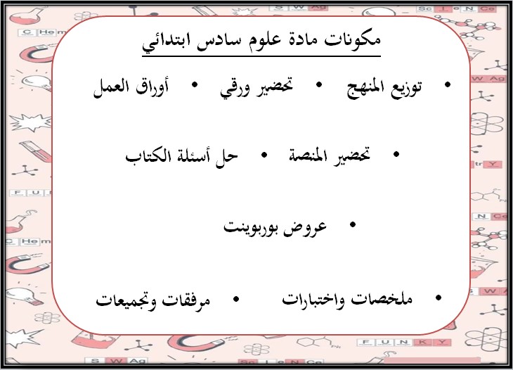 كتاب الطالب مادة العلوم الصف السادس الابتدائي الفصل الدراسي الثالث