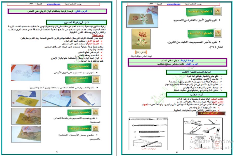 ملخص التربية الفنية الصف الرابع الابتدائي الفصل الثالث