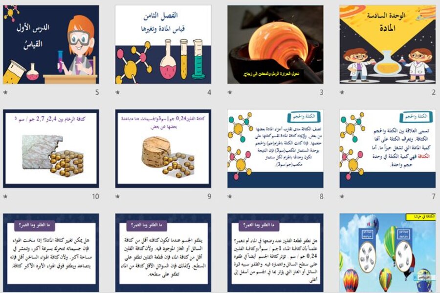 ملخص مادة العلوم الصف السادس الابتدائي الفصل الدراسي الثالث
