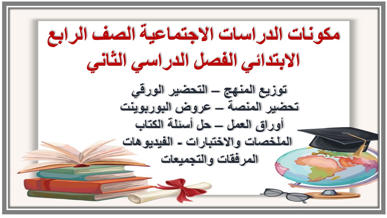 بوربوينت الدراسات الاجتماعية الصف الرابع الابتدائي الفصل الدراسي الثاني