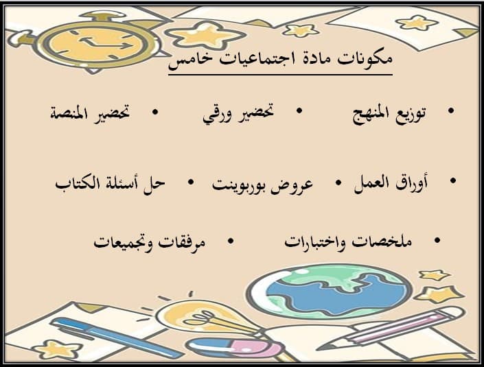 كتاب الطالب مادة الدراسات الاجتماعية الصف الخامس الابتدائي الفصل الدراسي الثالث