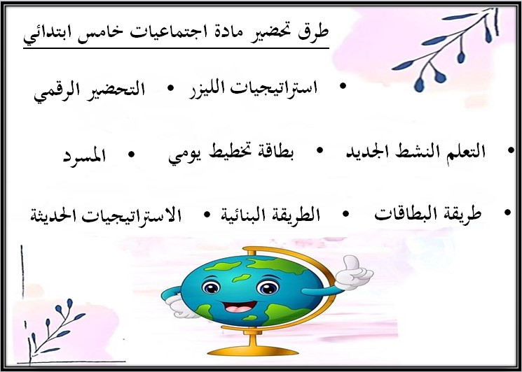 ملخص مادة دراسات اجتماعية الصف الخامس الابتدائي الفصل الدراسي الثالث