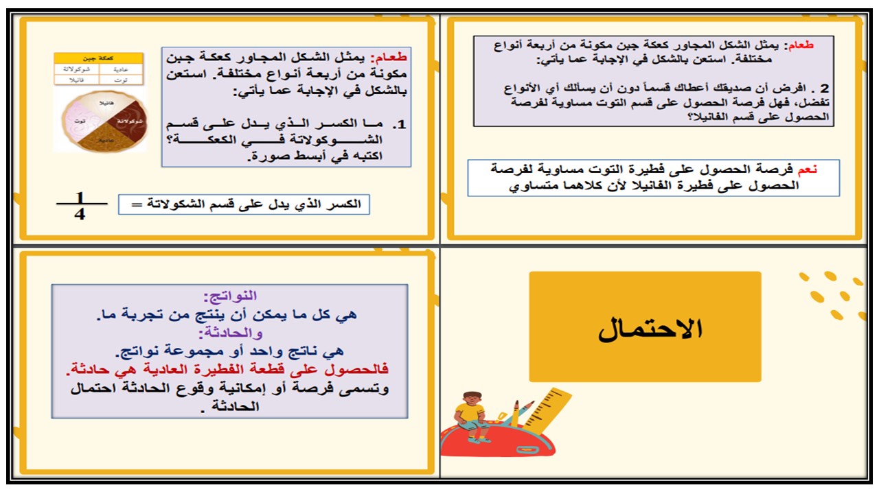 تحضير رياضيات أول متوسط فصل ثالث