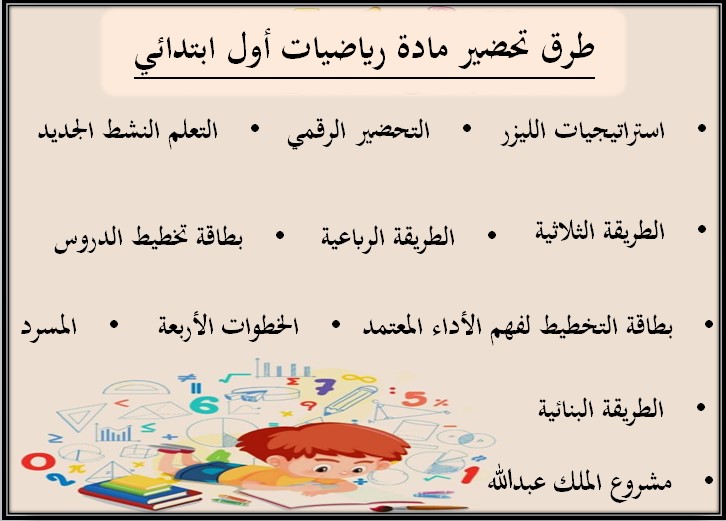 تحضير مادة رياضيات أول ابتدائي الفصل الثالث تحضير مادة رياضيات أول ابتدائي الفصل الثالث