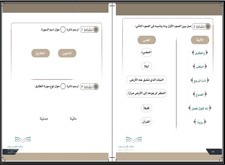 تحضير الدراسات الإسلامية ثالث متوسط التربية الفكرية الفصل الثالث