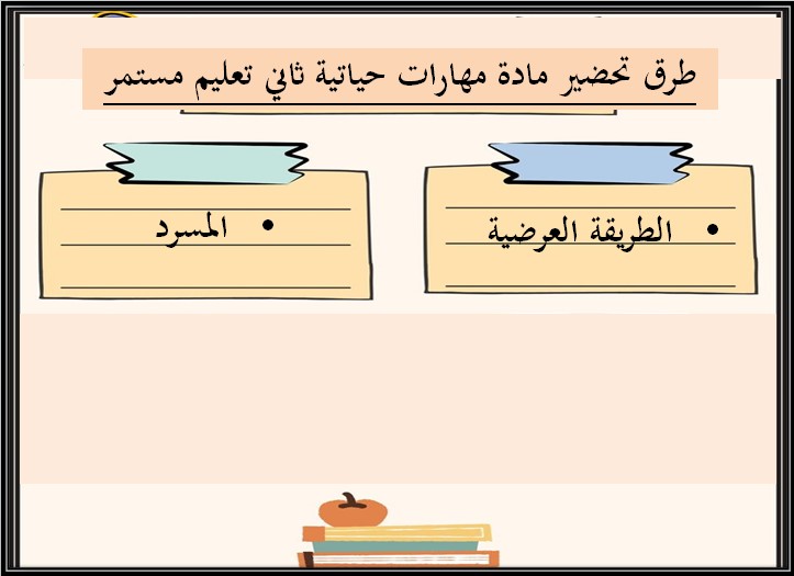 تحضير مهارات حياتية صف ثاني تعليم مستمر الفصل الثالث