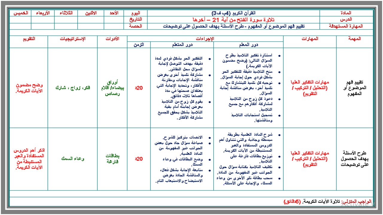 بوربوينت القرآن الكريم رابع ابتدائي فصل ثالث بوربوينت القرآن الكريم رابع ابتدائي فصل ثالث