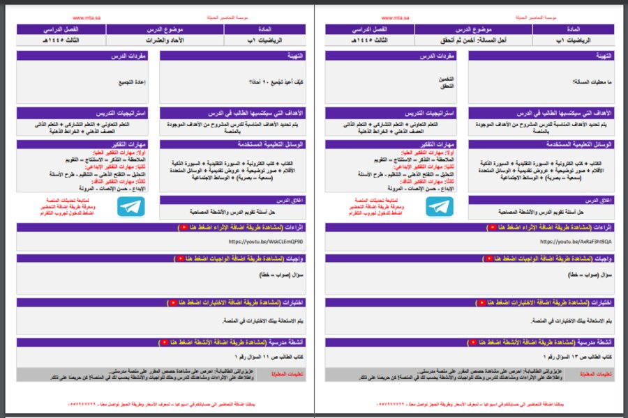بوربوينت رياضيات أول ابتدائي فصل ثالث