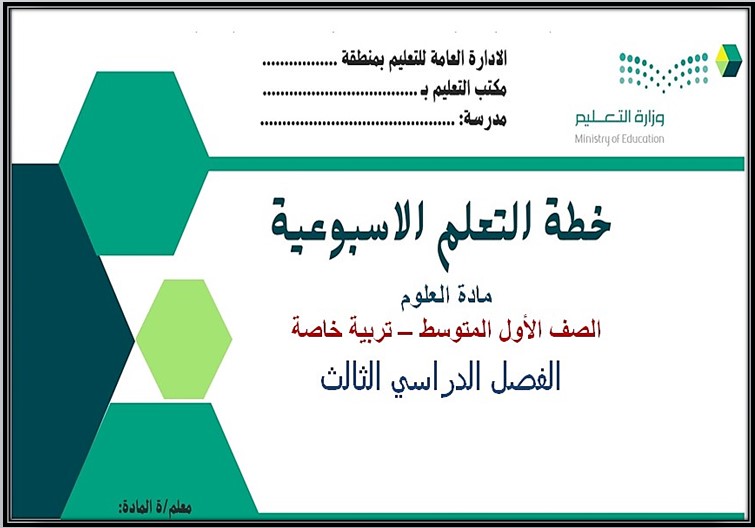 تحضير علوم اول متوسط التربية الفكرية الفصل الثالث