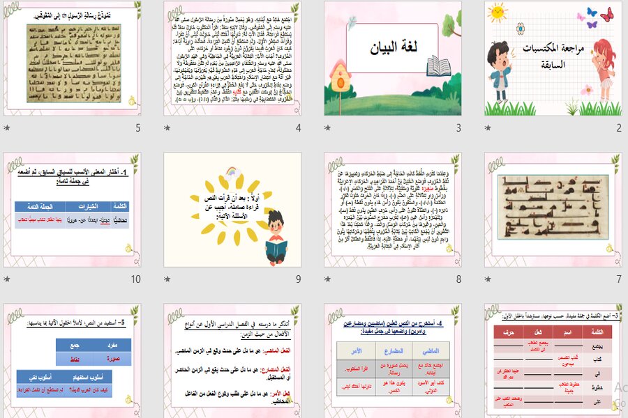 توزيع مادة لغتي ثالث ابتدائي الفصل الثالث