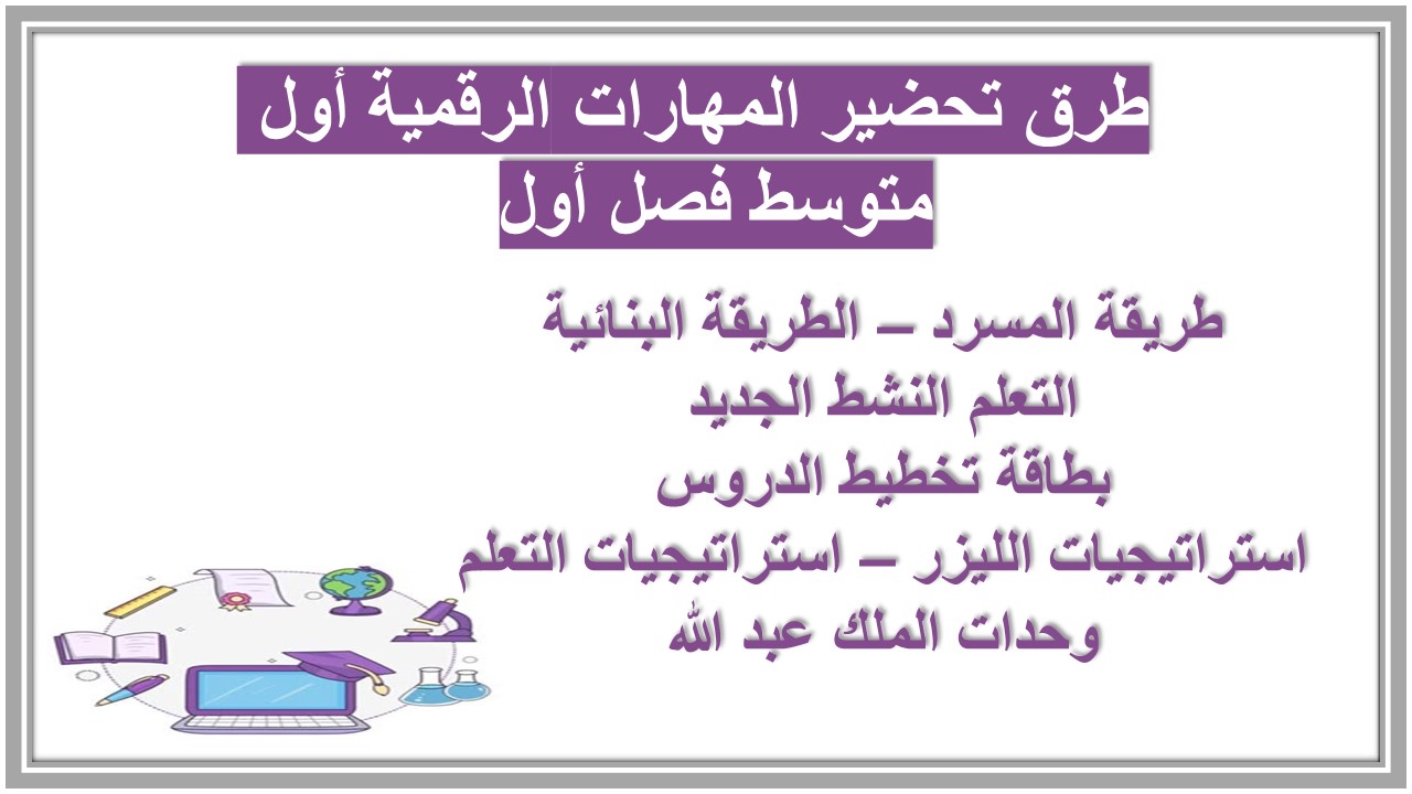 بوربوينت المهارات الرقمية أول متوسط فصل أول 