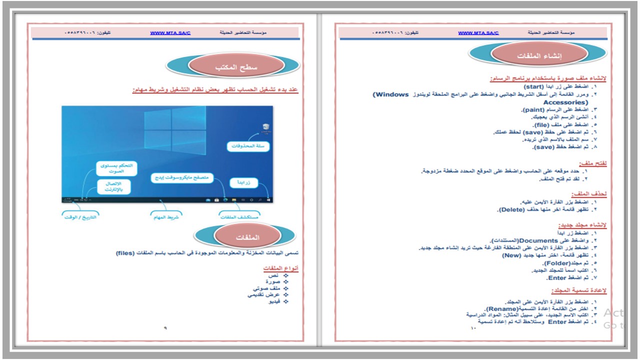 بوربوينت حاسب آلي رابع ابتدائي فصل أول  