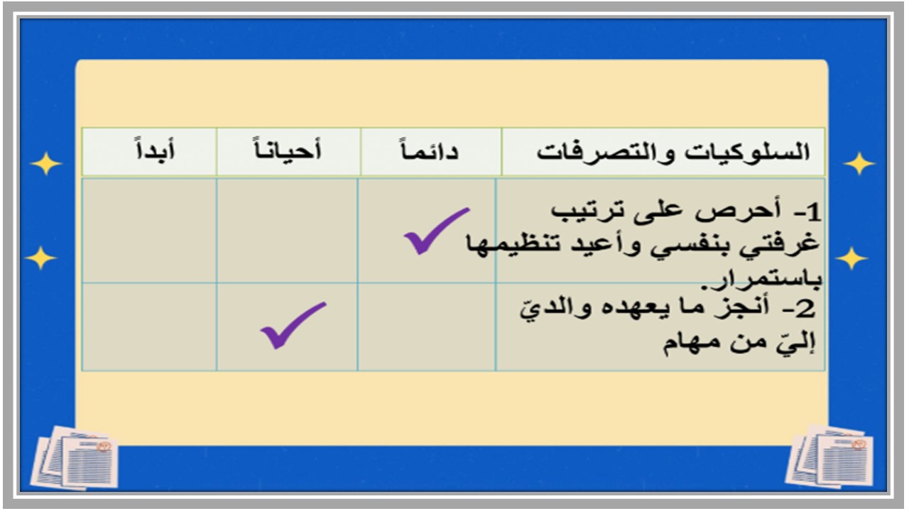 بوربوينت لمادة مهارات حياتية و أسرية ثالث متوسط فصل أول بوربوينت لمادة مهارات حياتية و أسرية ثالث متوسط فصل أول