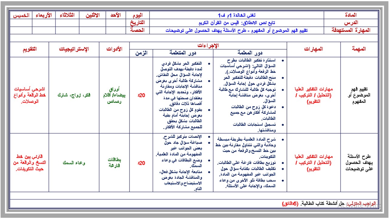 تحضير لغتي أول متوسط فصل أول 