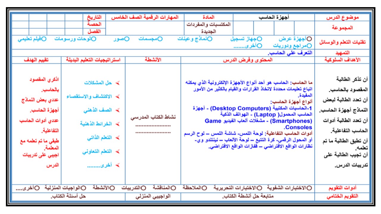 حل أسئلة حاسب آلي خامس ابتدائي فصل أول