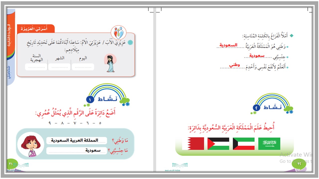 عروض بوربوينت للمهارات الحياتية و الأسرية أول ابتدائي فصل أول