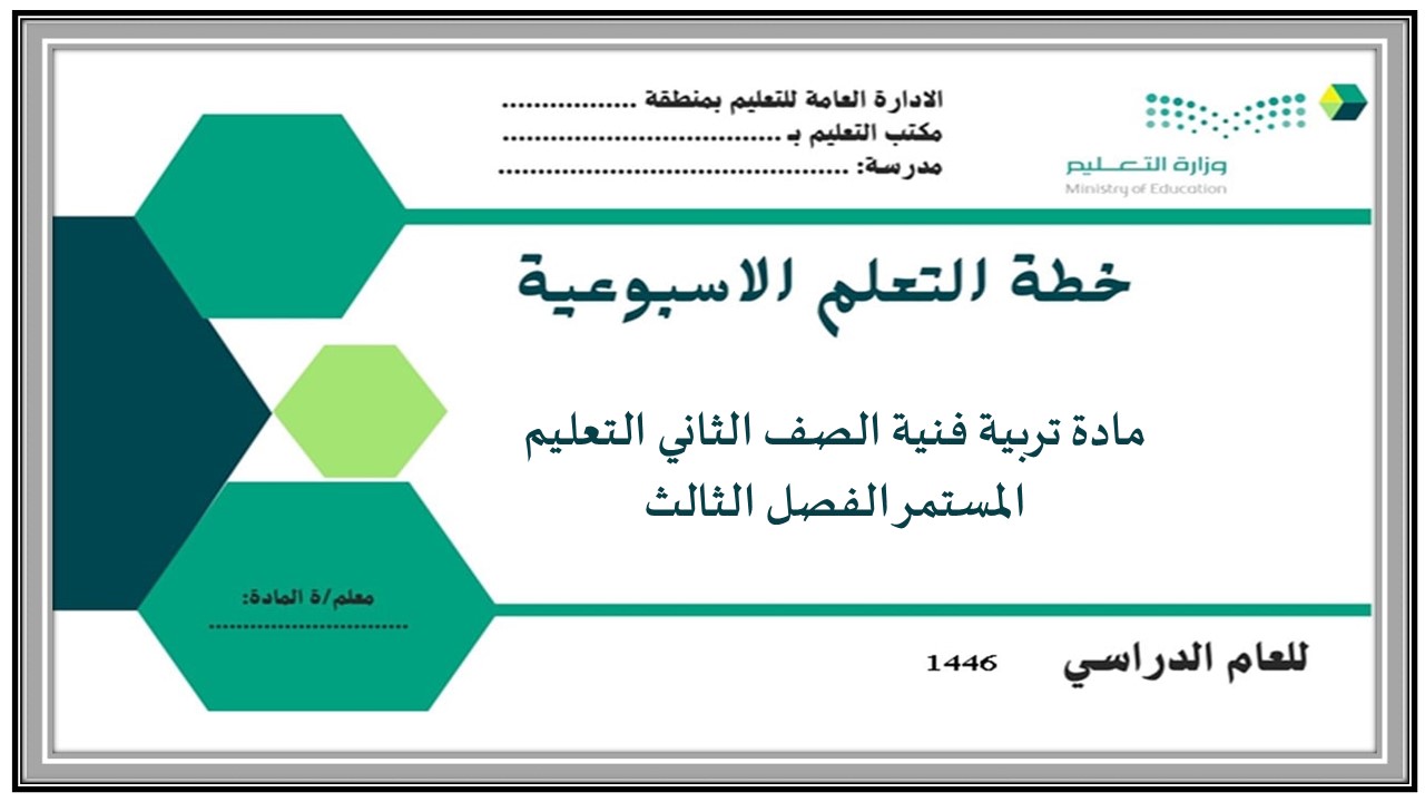 بوربوينت تربية فنية الصف الثاني التعليم المستمر الفصل الثالث