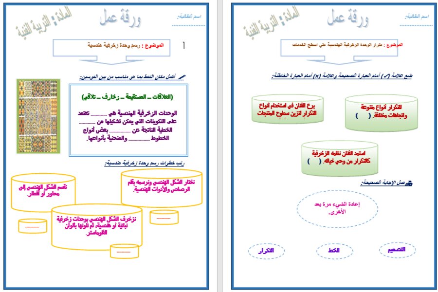 بوربوينت تربية فنية ثالث ابتدائي الفصل الثالث