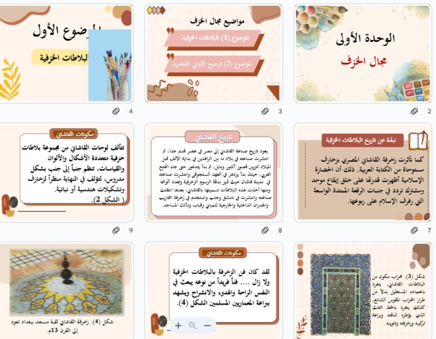 بوربوينت تربية فنية ثاني متوسط الفصل الثاني 