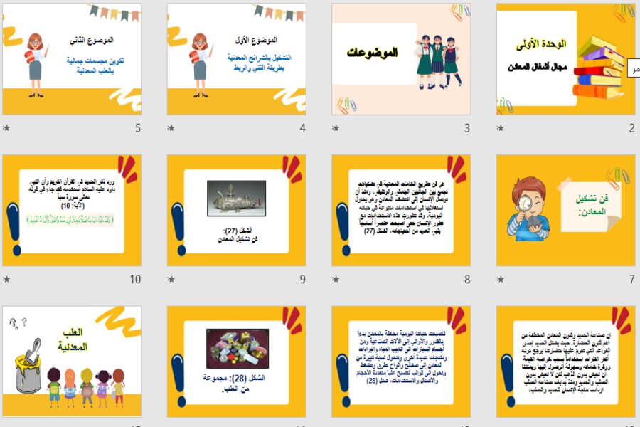 بوربوينت تربية فنية خامس ابتدائي الفصل الثالث