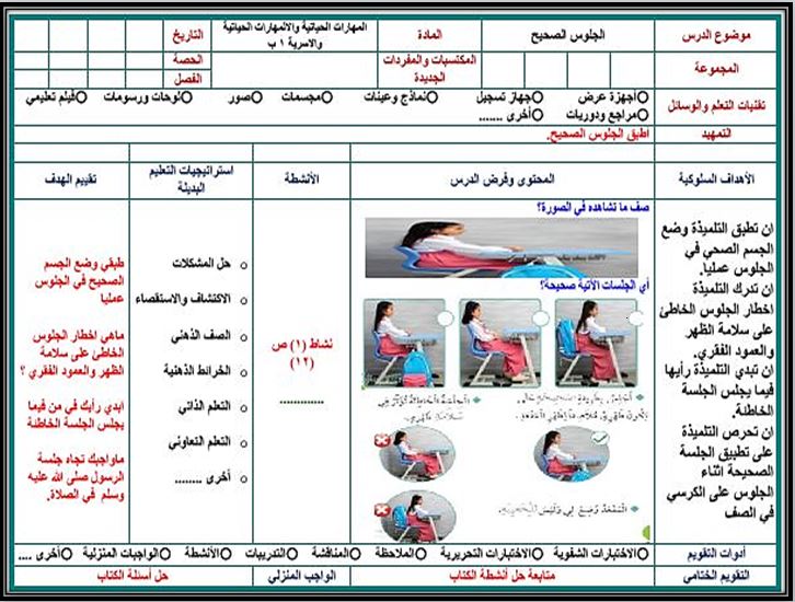بوربوينت للمهارات الحياتية و الأسرية أول ابتدائي فصل ثانى