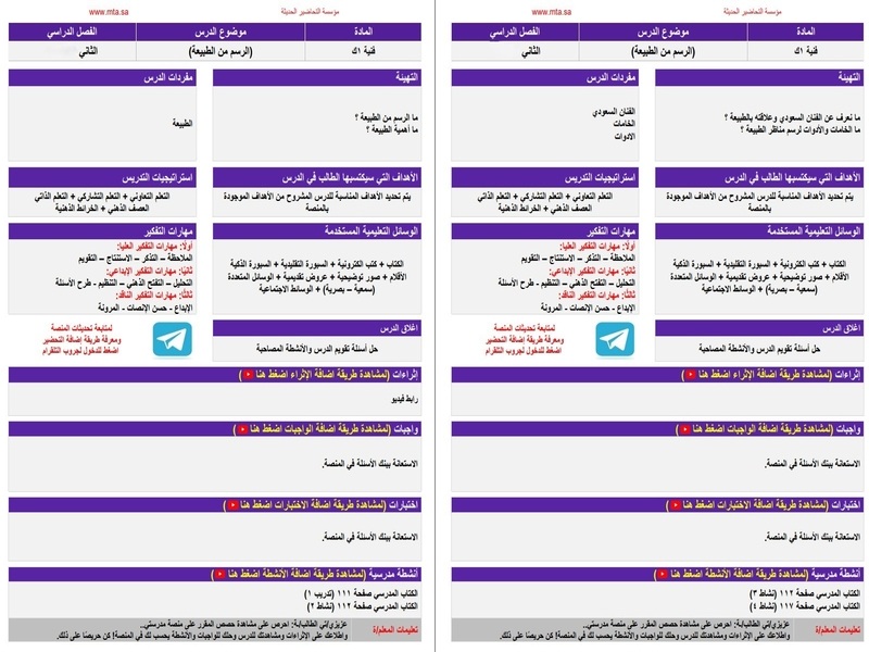 ورق عمل تربية فنية الصف الأول التعليم المستمر الفصل الثاني