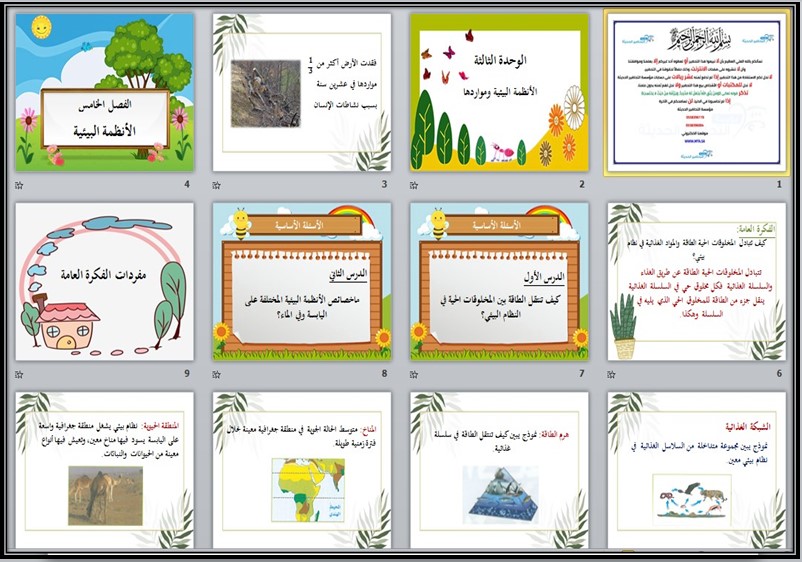 تحضير علوم سادس ابتدائي الفصل الثاني