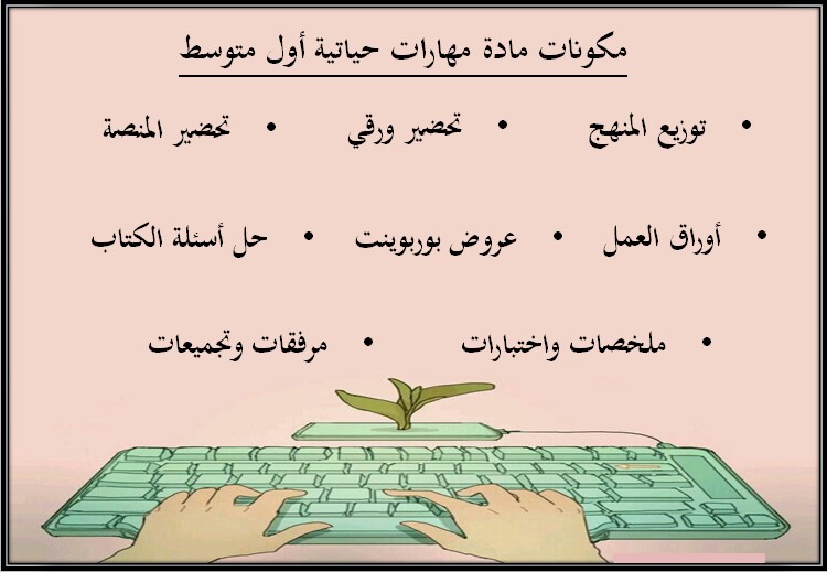 تحضير المهارات الحياتية و الأسرية أول متوسط فصل ثالث