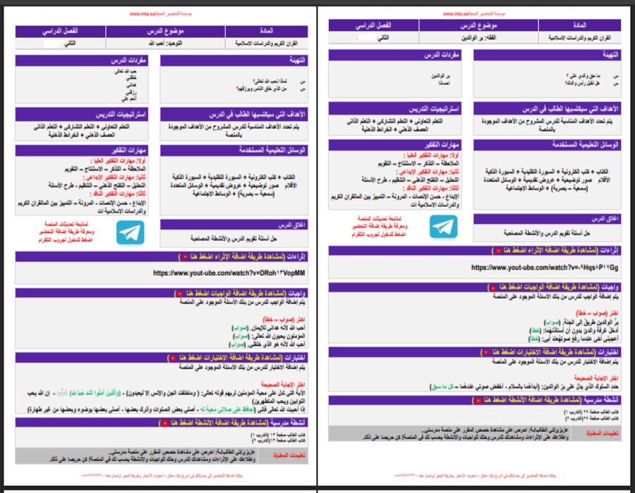 حل أسئلة مادة الدراسات الإسلامية للصف الأول الابتدائي الفصل الثاني