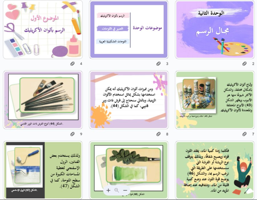 حل أسئلة مادة تربية فنية سادس ابتدائي الفصل الثاني