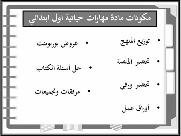 حل أسئلة مادة مهارات حياتية و أسرية أول ابتدائي فصل ثاني