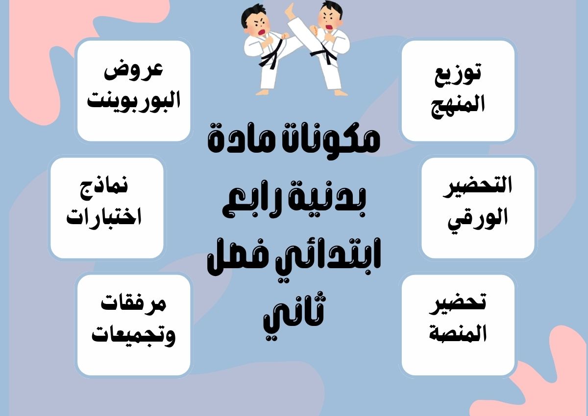 تحضير بدنية رابع ابتدائي فصل ثاني