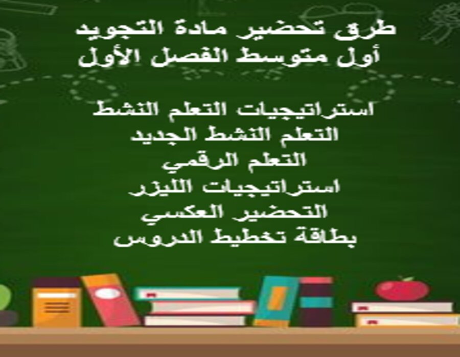 ورق عمل التجويد أول متوسط الفصل الأول