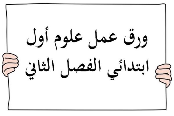 ورق عمل علوم أول ابتدائي الفصل الثاني