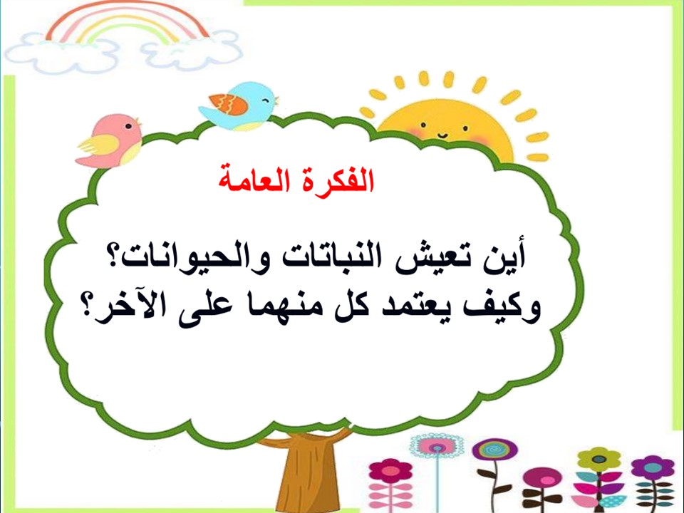 ورق عمل علوم رابع ابتدائي فصل أول