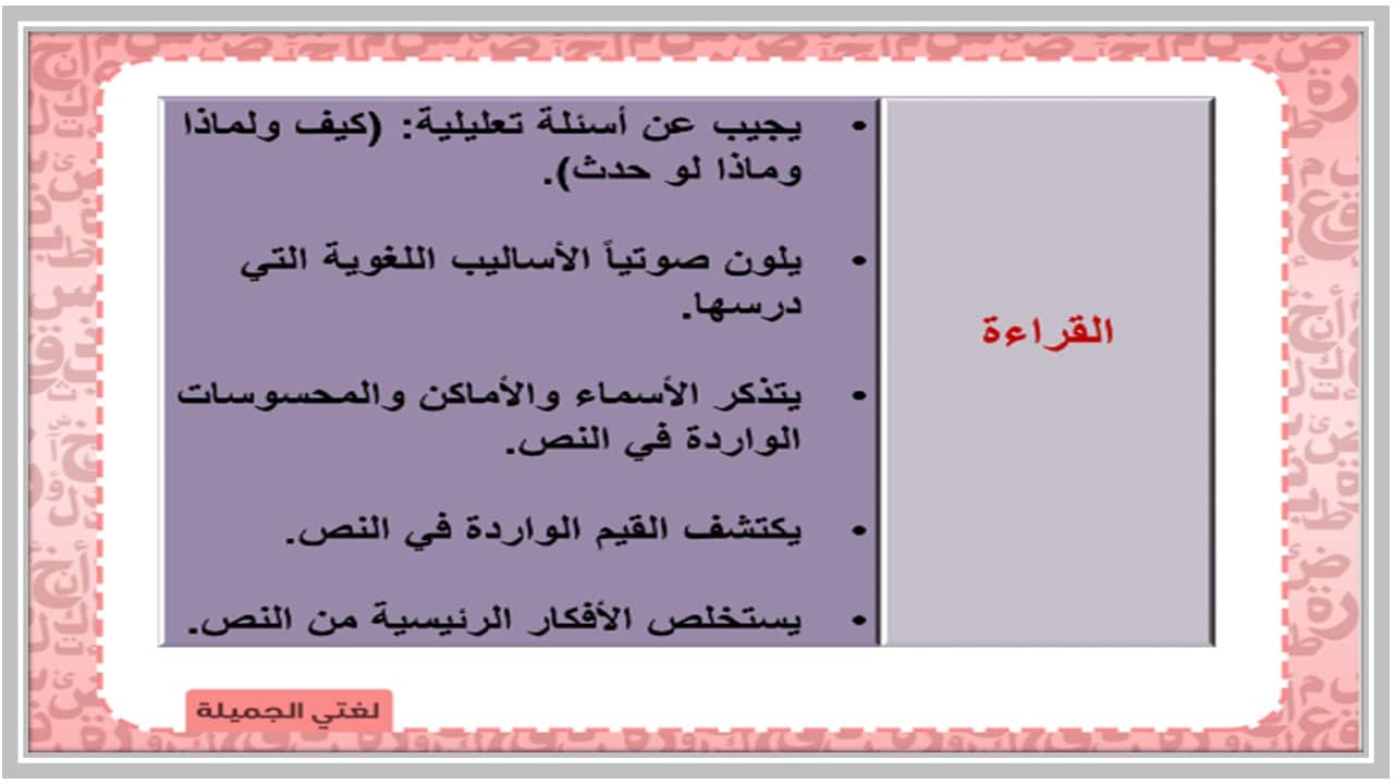 ورق عمل لغتي ثالث ابتدائي فصل أول 