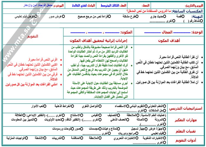 ورق عمل لغتي ثالث متوسط الفصل الثاني