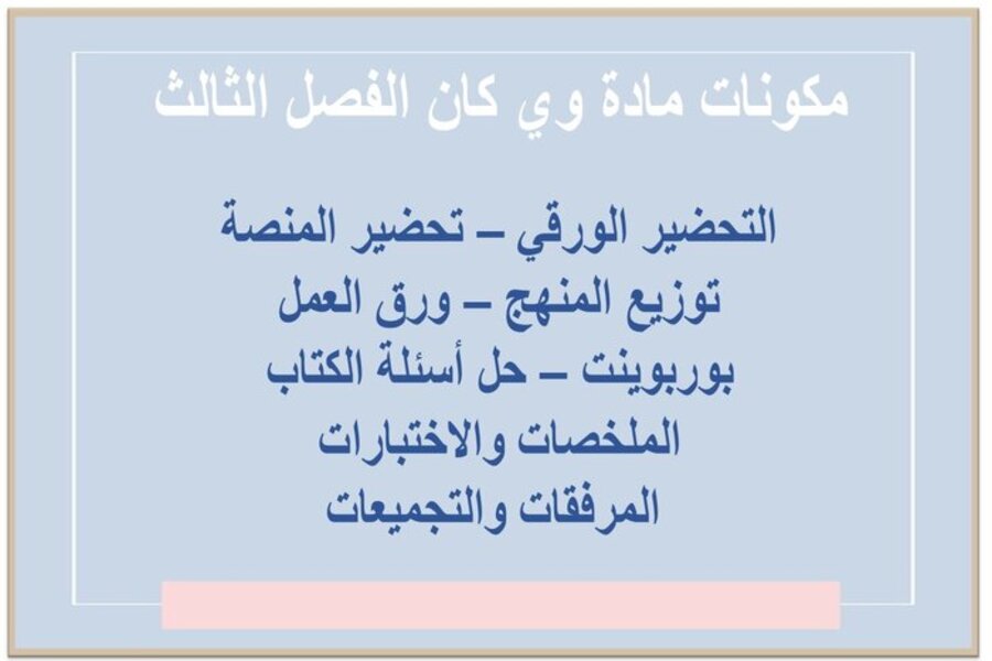 بور بوينت WE CAN الصف الثاني الابتدائي الفصل الثالث