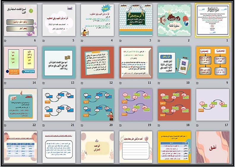بوربوينت مادة لغتي ثالث متوسط الفصل الثالث