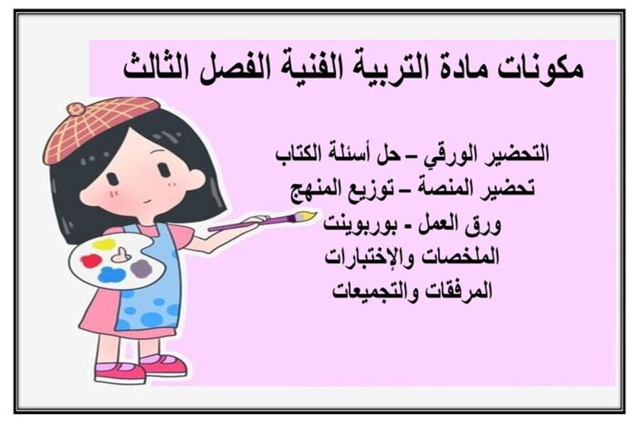حل أسئلة تربية فنية ثاني متوسط الفصل الثالث