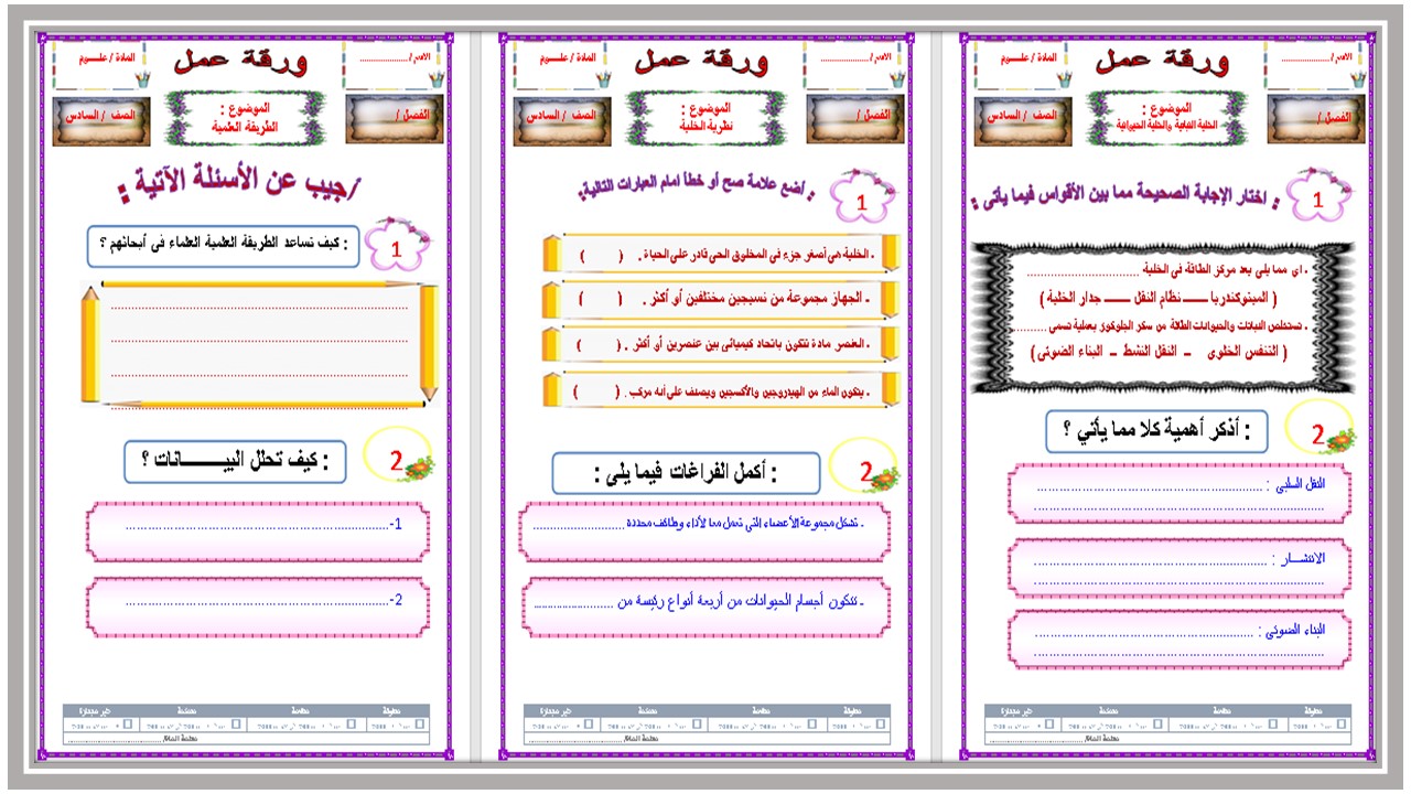 خطة توزيع منهج العلوم الصف السادس الابتدائي فصل أول خطة توزيع منهج العلوم الصف السادس الابتدائي فصل أول