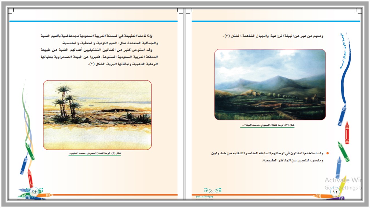 كتاب التربية الفنية الصف الثاني الابتدائي الفصل الدراسي الاول 