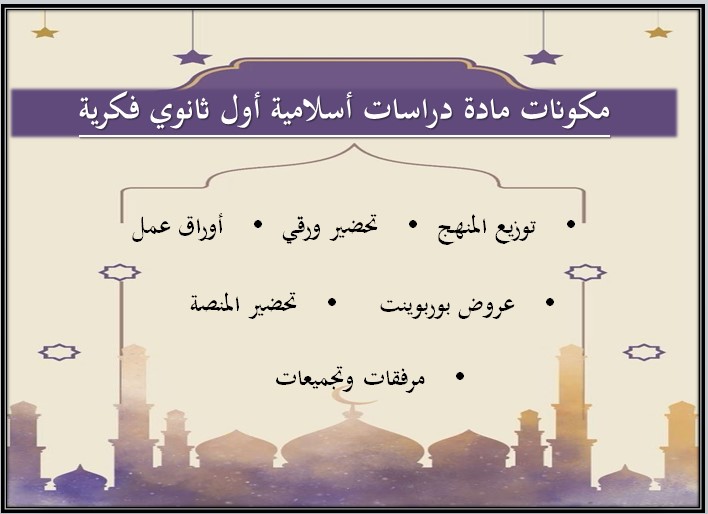 ورق عمل أول ثانوي الدراسات الإسلامية فكرية الفصل الأول ورق عمل أول ثانوي الدراسات الإسلامية فكرية الفصل الأول