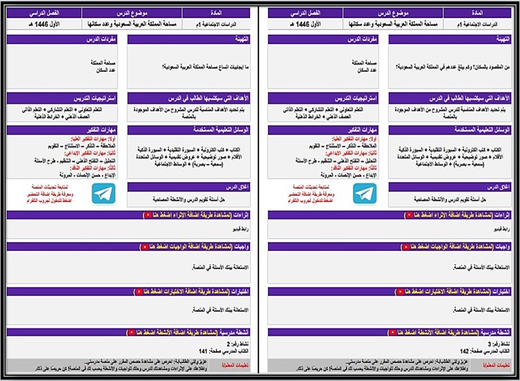 بور بوينت اجتماعيات أول متوسط التربية الفكرية الفصل الدراسي الأول