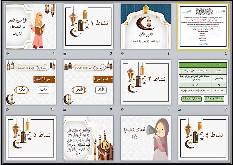 بوربوينت أول ثانوي الدراسات الإسلامية فكرية الفصل الأول